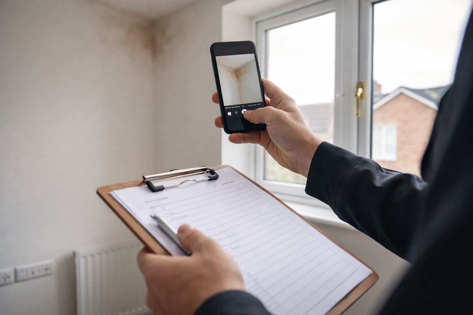 On site inspection with photo evidence